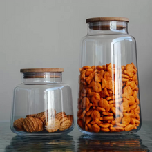 Load image into Gallery viewer, ELIN Glass Jar with Bamboo Lid Short

