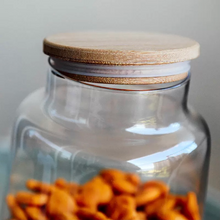 Load image into Gallery viewer, ELIN Glass Jar with Bamboo Lid Short
