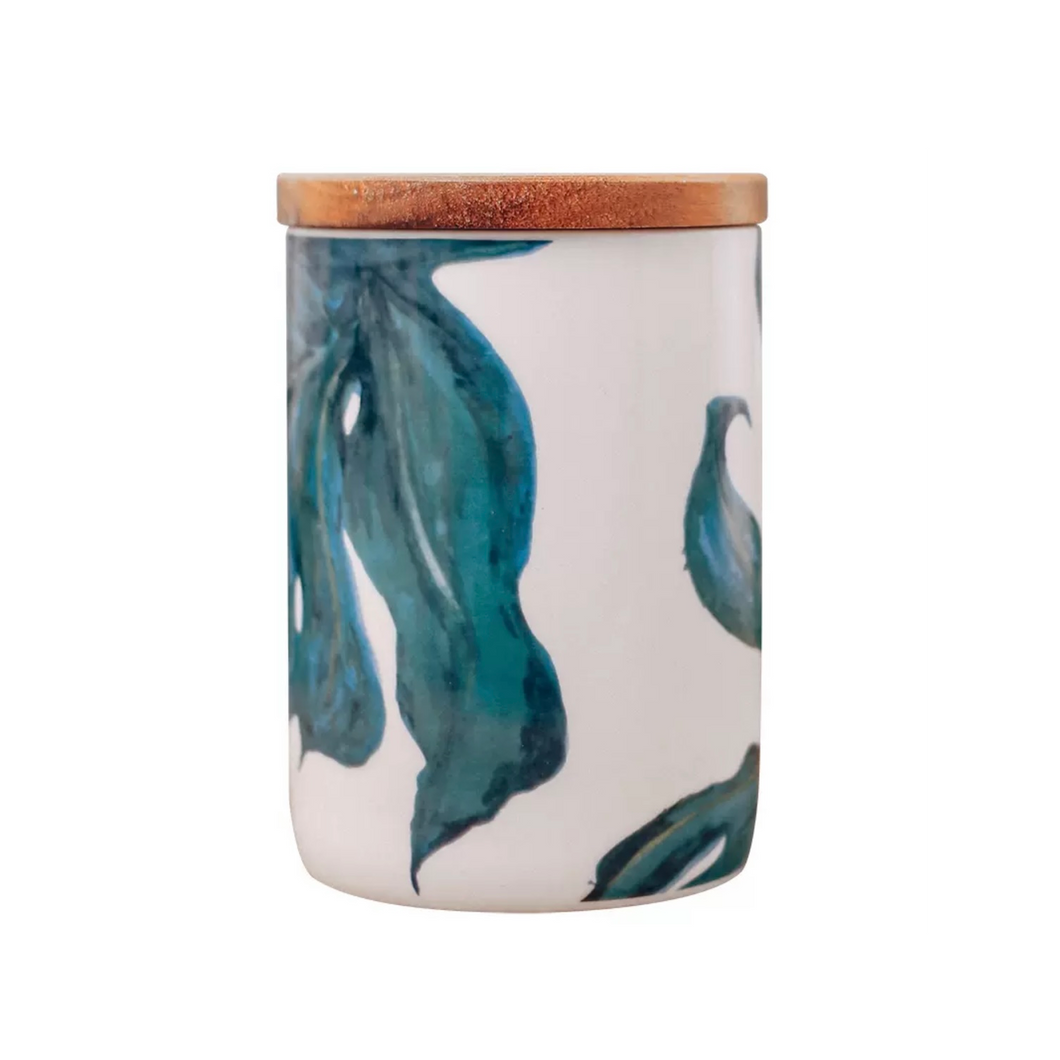 MIA Storage Canister with Acacia Lid Green Foliage