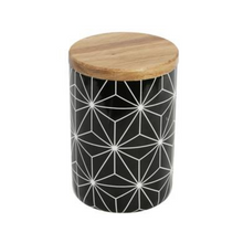 Load image into Gallery viewer, MIA Storage Canister with Acacia Lid Black Geo
