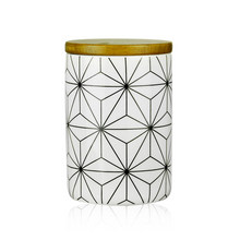 Load image into Gallery viewer, MIA Storage Canister with Acacia Lid White Geo
