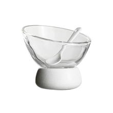 Load image into Gallery viewer, MAURITZ Glass Bowl with Marble Base Small
