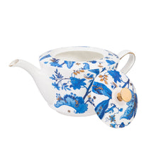 Load image into Gallery viewer, Blue Floral Etoile Tea Pot
