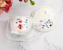Load image into Gallery viewer, SABINE Glass Cup Watercolor Boho
