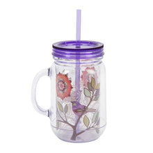 Load image into Gallery viewer, POLLY Acrylic Mason Jar with Straw Bird Bliss
