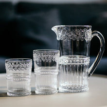 Load image into Gallery viewer, Leaf Line Rustic Glass Pitcher
