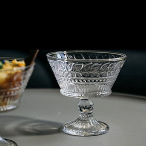Leaf Line Rustic Set of 2 Stemmed Dessert Bowls