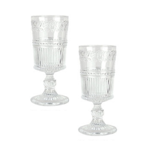 Leaf Line Rustic Set of 2 Wine Goblets