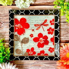 Load image into Gallery viewer, RENEE 8&quot; Square Glass Plate Floral Symphony
