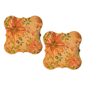 KAMMI Cork Surface Saver Set of 2 Floral Burst