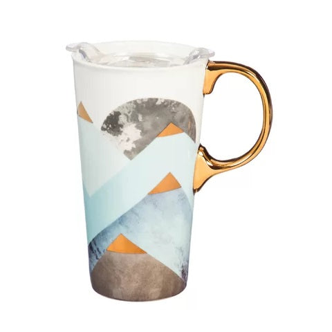 Perfect Latte Cup Turquoise Mountains