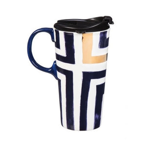 Perfect Cup Blue & Gold Stripes