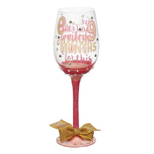 Load image into Gallery viewer, STORK Wine Glass Baby Girl
