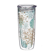 Load image into Gallery viewer, CARA Double Wall Tall Glass Cup with Lid Snowflake
