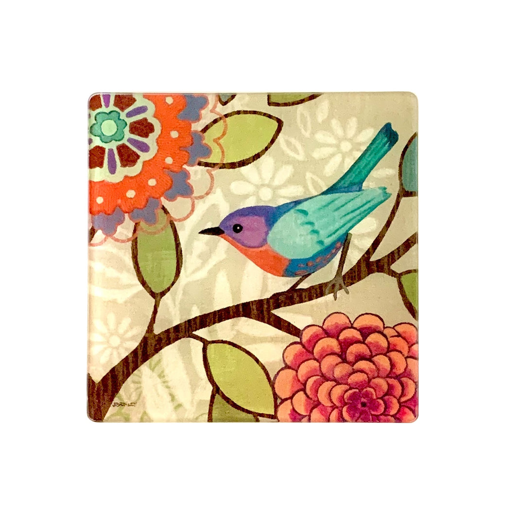 REESE Glass Trivet Bird Bliss