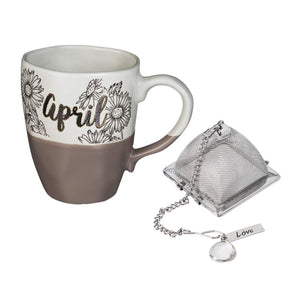 Birthstone Cup with Infuser & Charm