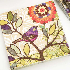 Paper Cocktail Napkin Bird Bliss