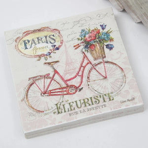 Paper Cocktail Napkin Paris Postcard