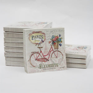 Paper Cocktail Napkin Paris Postcard