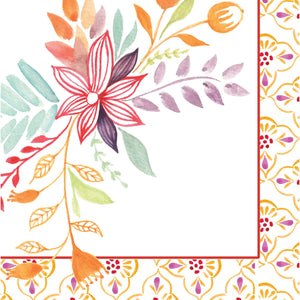 Paper Cocktail Napkin Watercolor Floral