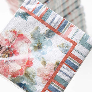 Embossed Paper Cocktail Napkin Summer Bloom