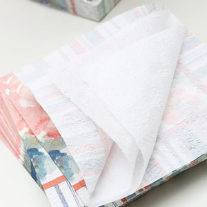 Embossed Paper Cocktail Napkin Summer Bloom