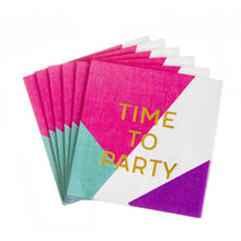 Load image into Gallery viewer, Paper Cocktail Napkin Time To Party
