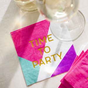 Paper Cocktail Napkin Time To Party