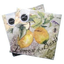 Load image into Gallery viewer, Paper Luncheon Napkin Lemon Basil
