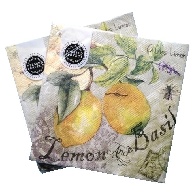Paper Luncheon Napkin Lemon Basil