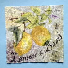 Load image into Gallery viewer, Paper Luncheon Napkin Lemon Basil
