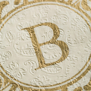 Embossed Monogram Guest Napkin B