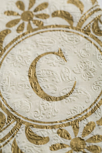 Embossed Monogram Guest Napkin C