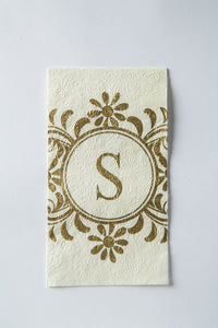 Embossed Monogram Guest Napkin S