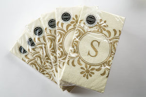 Embossed Monogram Guest Napkin S