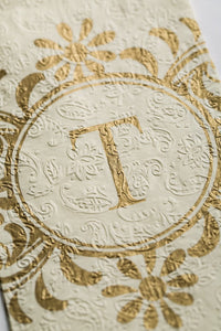 Embossed Monogram Guest Napkin T