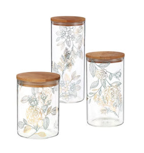 LENA Glass Canister Set At Ease Traditional