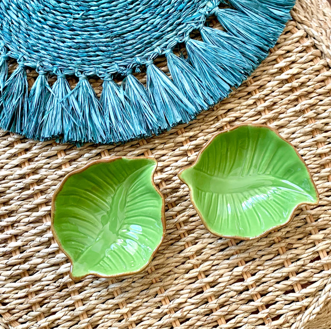 Oasis Leaf Set of 2 Sauce Dish