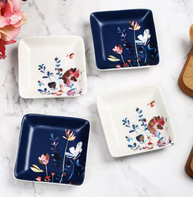 Watercolor Boho Set of 4 Sauce Dish