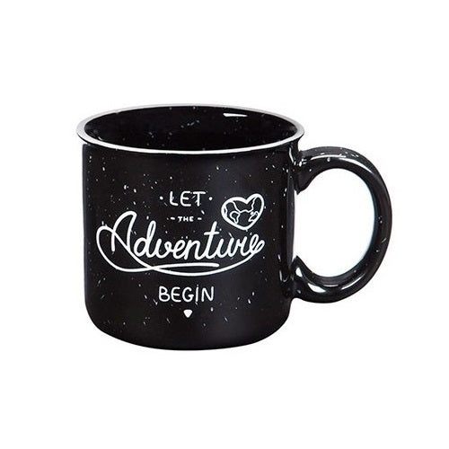 SANDY Enamel Paint Finish Cup Let The Adventure Begin