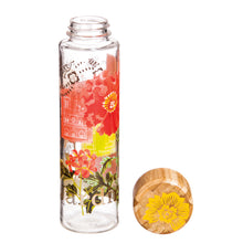 Load image into Gallery viewer, ALORA Glass Bottle with Bamboo Lid
