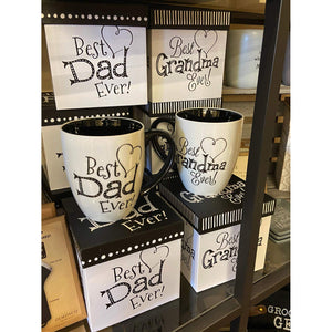 Black Ink Best Grandpa Ever Cup