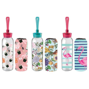 CARINA Glass Bottle with Neoprene Sleeves