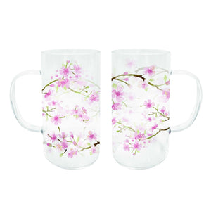 Cherry Blossom Glass Mugs