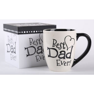 Black Ink Best Dad Ever Cup