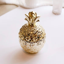 Load image into Gallery viewer, SOLEY Glass Pineapple Candy Jar Gold
