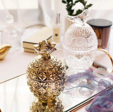 Load image into Gallery viewer, SOLEY Glass Pineapple Candy Jar Gold
