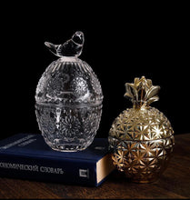 Load image into Gallery viewer, SOLEY Glass Pineapple Candy Jar Gold
