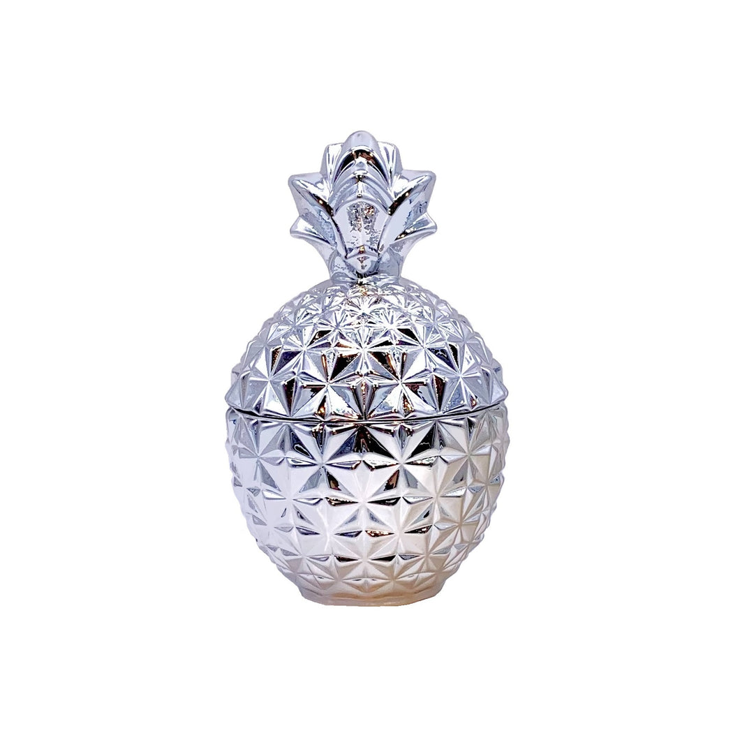 SOLEY Glass Pineapple Candy Jar Silver