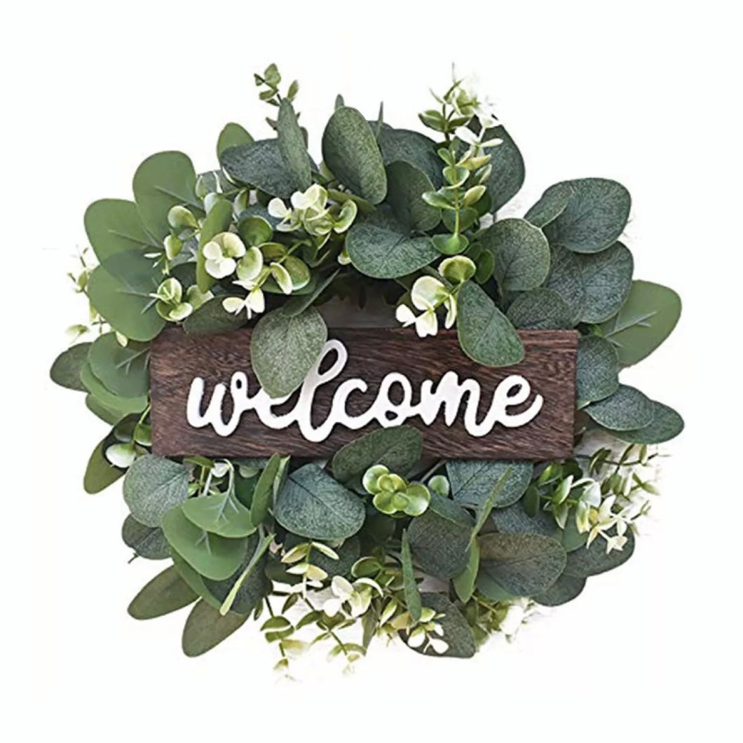 Welcome Eucalyptus Wreath